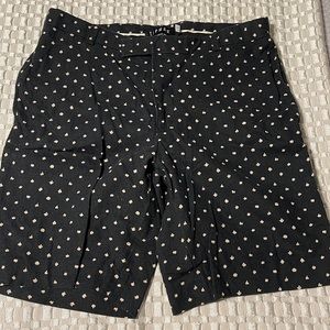 Topman medium sized black shorts with pattern